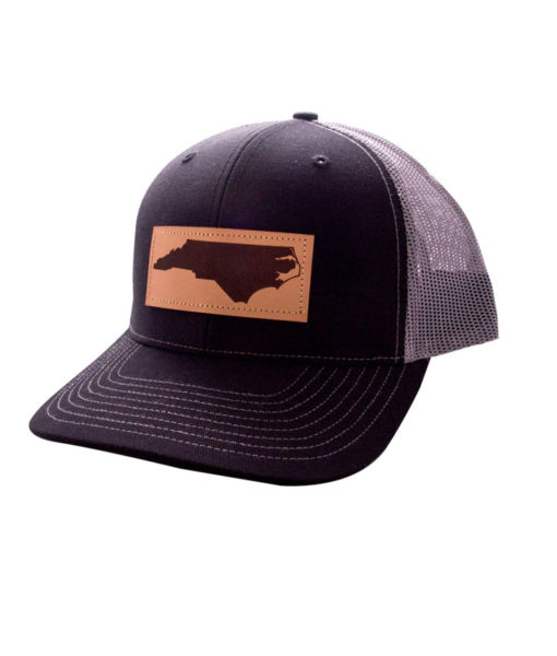HAT-TruckerNCLeatherPatch-BlackCharcoal